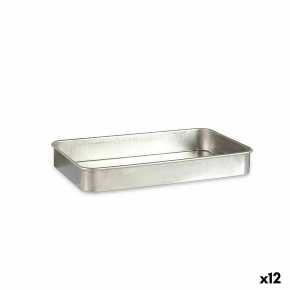 Roasting Tin 32 x 7 x 51,5 cm Silver Aluminium 12 Units-0