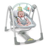 Rocking Chair Ingenuity Compact Swing - Hugs & Hoots White Grey-5