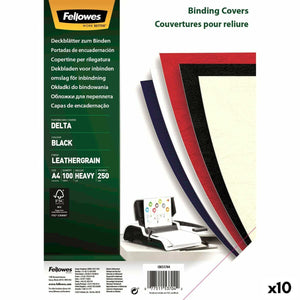 Binding Covers Fellowes Delta 100 Pieces Black A4 Cardboard (10Units)-0