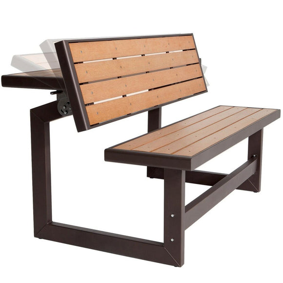 Bench with backrest Lifetime Table Brown Convertible-0