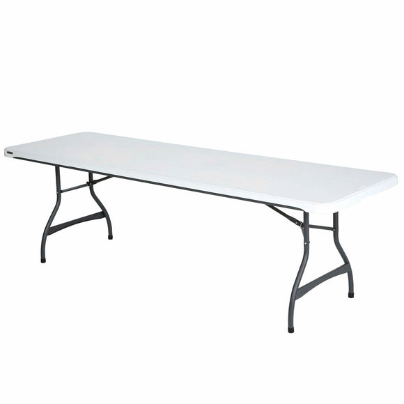 Folding Table Lifetime White 244 x 74 x 76 cm-0