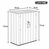 Lifetime Storage Cupboard Grey Plastic Refurbished C Model 143 x 174 74 cm