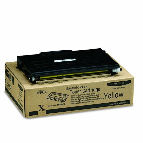 Original Toner Xerox Phaser 6100 Yellow Black-0