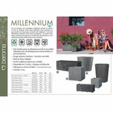 Plant pot Deroma Anthracite 99 cm Plastic Rectangular Modern-1