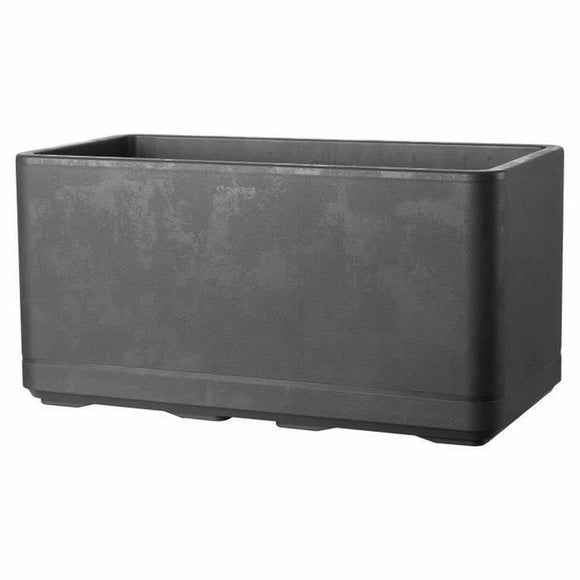 Self-watering planter Deroma Anthracite 78 x 38 x 39 cm Plastic Rectangular-0