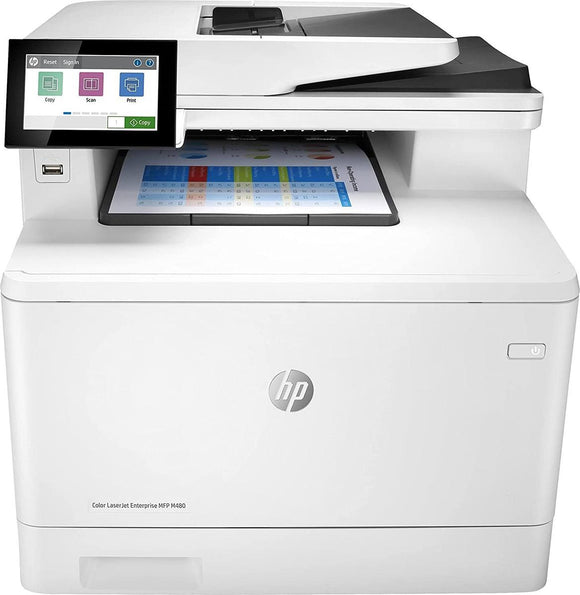 HP Color LaserJet Enterprise MFP M480f AIO All-in-One Printer - A4 Color Laser, Print/Copy/Dual-Side Scan/Fax, Automatic Document Feeder, Auto-Duplex, LAN, 27ppm, 4800 pages per month (replaces M577f)-0