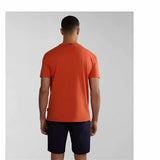 Men’s Short Sleeve T-Shirt Napapijri S-Bollo Ss 1 Orange-3