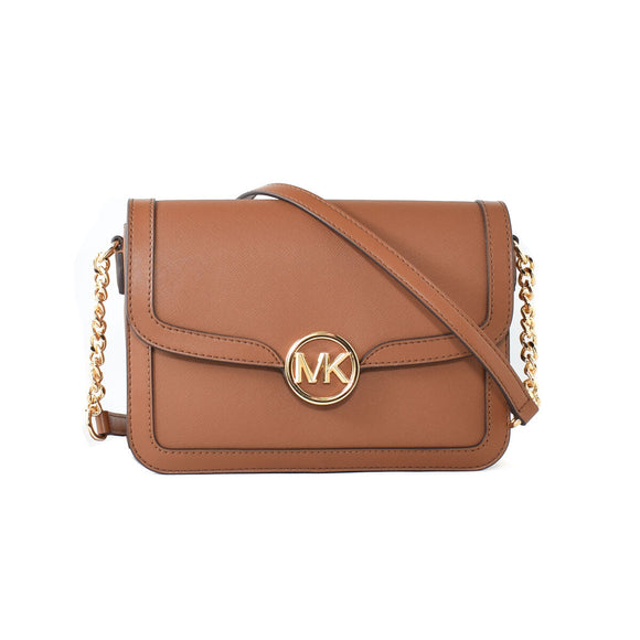 Shoulder Bag Michael Kors Leida Brown 23 x 17 x 6 cm-0