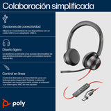 Headphones with Microphone Poly 8X225AA Black-9