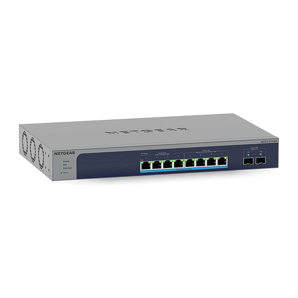 Netgear 10Port Switch 100/1000/10000 MS510TXUP 8-Port Multi-Gb/10G Eth Ultra60 PoE++ Smart Mngd-0