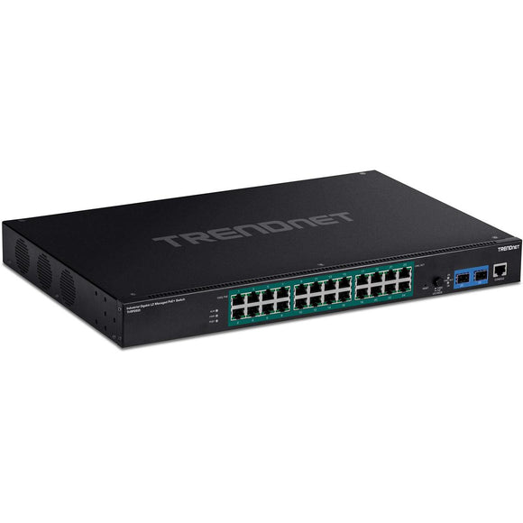 TRENDnet 26-Port Industr. Gigabit L2 Managed PoE+ Rackmount-0