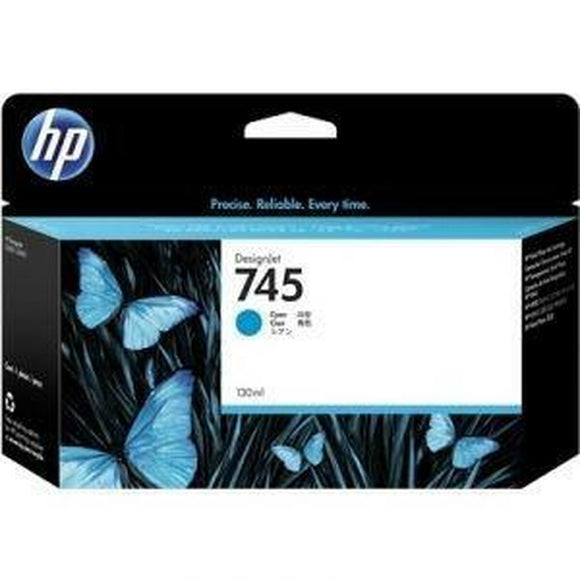 Original Ink Cartridge HP Cartucho de tinta DesignJet HP 745 cian de 130 ml Cyan-0