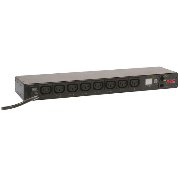 APC RACK PDU, SWITCHED, 1U, 12A/208V, 10A/230V, (8)C13-0