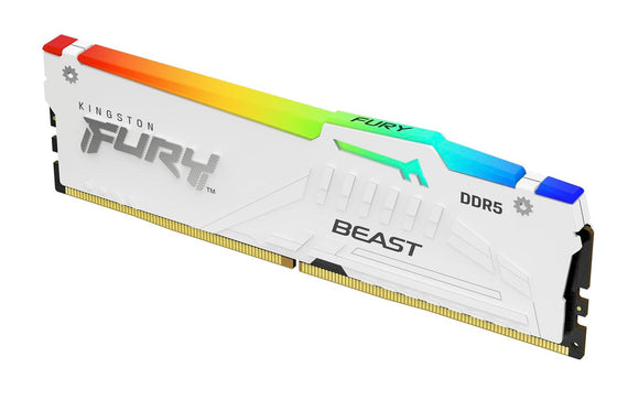 Kingston KF560C40BWAK4-64 64GB 6000MT/s DDR5 CL40 DIMM (Kit of 4) FURY Beast White RGB XMP | Kingston-0