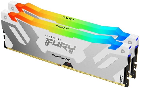 Kingston KF564C32RWAK2-64 64GB 6400MT/s DDR5 CL32 DIMM (Kit of 2) FURY Renegade RGB White XMP | Kingston-0