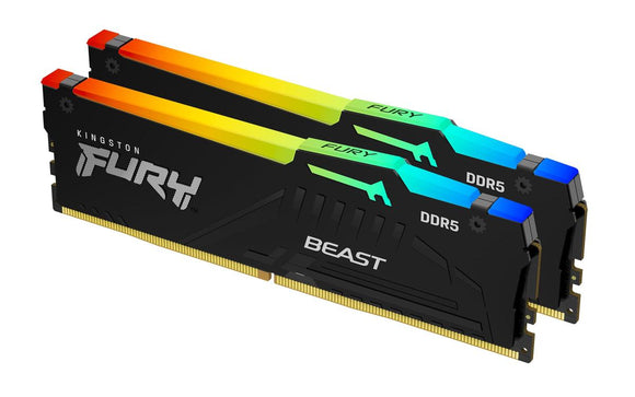 Kingston KF564C32BBEAK2-64 64GB 6400MT/s DDR5 CL32 DIMM (Kit of 2) FURY Beast Black RGB EXPO | Kingston-0