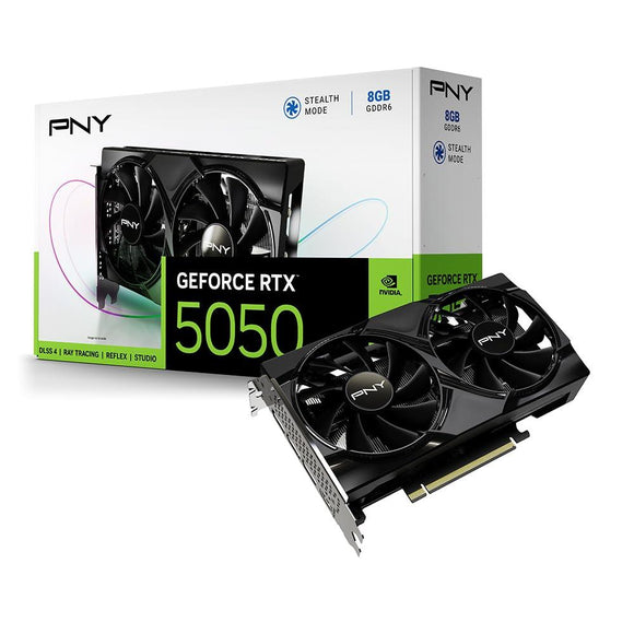 PNY GeForce RTX 5050 Graphics Card 8GB GDDR6 Dual Fan HDMI and 3 DisplayPorts-0