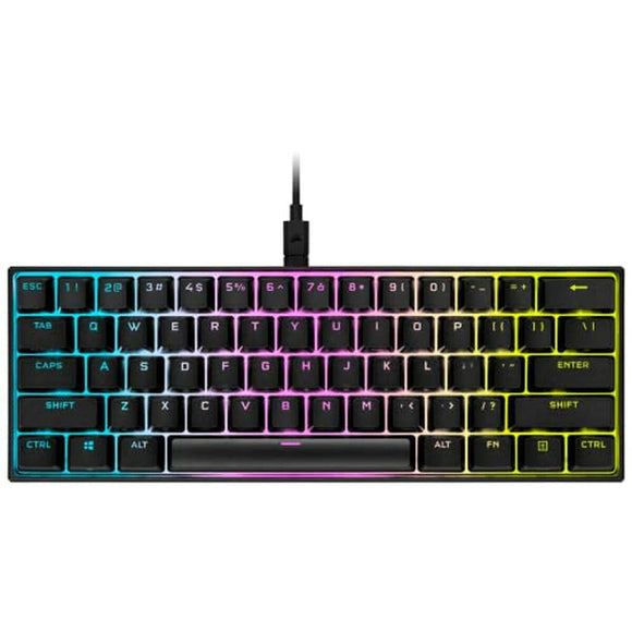 Keyboard Corsair K65 RGB MINI 60% Mechanical Gaming Spanish Qwerty Black-0