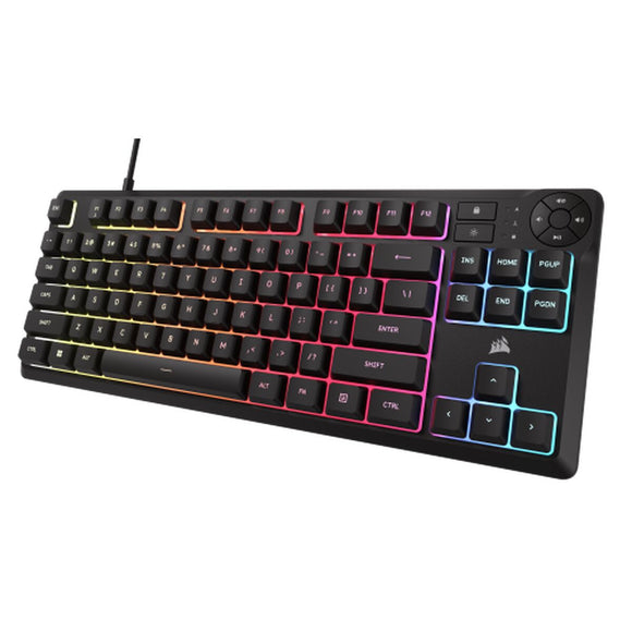 Keyboard Corsair K55 CORE TKL Black Spanish Qwerty-0