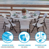 Side table Lifetime Cream 152 x 74 x 152 cm Steel Plastic-3