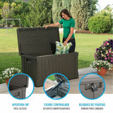 Outdoor Chest Lifetime Brown 440 L Plastic 127 x 64 x 67 cm-4