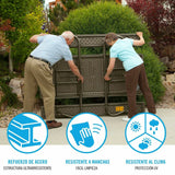 Picnic table Lifetime Wood Brown Foldable Steel Plastic 183 x 145 x 74 cm-3