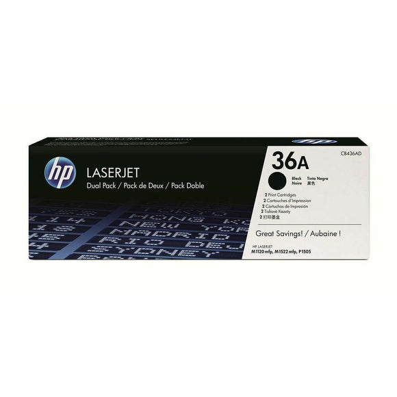 Toner HP 36A - CB436AD Black (2 Units)-0