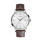 Montblanc Watch Gent 41mm Stainless Steel Alligator Leather 111580 Quartz 3 ATM