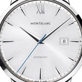 Montblanc Watch Gent 41mm Stainless Steel Alligator Leather 111580 Quartz 3 ATM