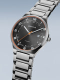 Bering Watch 15139-709 Gent Quartz 10 ATM Sapphire Glass Date Official Box