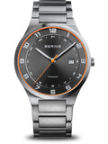 Bering Watch 15139-709 Gent Quartz 10 ATM Sapphire Glass Date Official Box