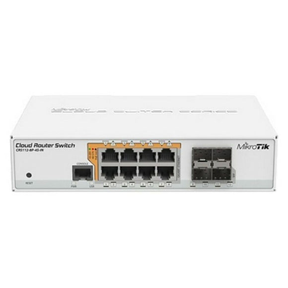 Switch Mikrotik CRS112-8P-4S-IN 16 MB 128 MB RAM-0
