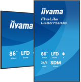 iiyama LH8675UHS-B2AG Digital Signage 85.6" 4K Android 24/7 Wi-Fi