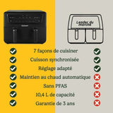 Air Fryer Cuisinart Black 2400 W-11