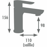 Mixer Tap Edouard Rousseau MILK Graphite-2