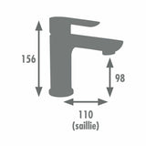 Mixer Tap Edouard Rousseau MILK Graphite-1