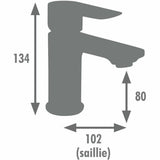 Mixer Tap Edouard Rousseau MILK Graphite-2