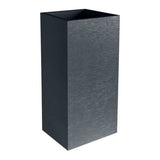 Plant pot EDA Graphit Grey Dark grey Plastic Squared 39,5 x 39,5 x 80 cm-0