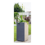 Plant pot EDA Graphit Grey Dark grey Plastic Squared 39,5 x 39,5 x 80 cm-1