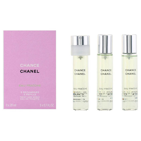 Women's Perfume Set Chance Eau Fraiche Chanel (3 pcs) Chance Eau Fraiche-0