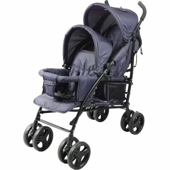 Baby's Pushchair Bambisol Double Cane Navy Blue-0