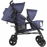 Baby's Pushchair Bambisol Double Cane Navy Blue-4