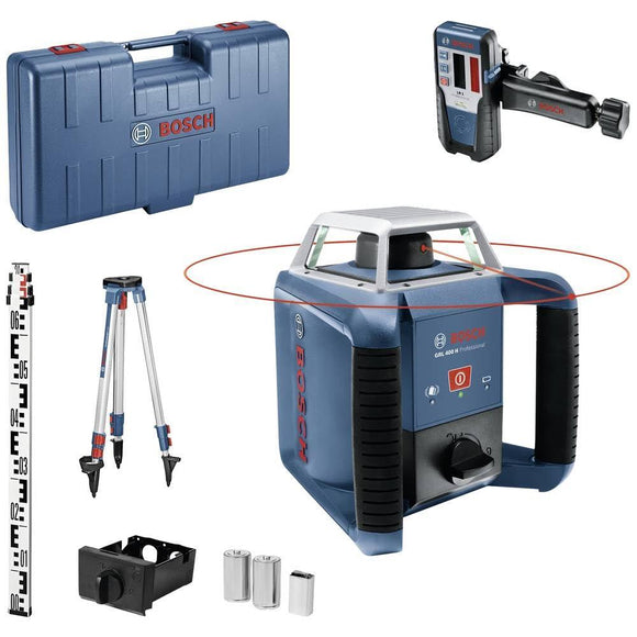 Rotationslaser GRL 400 H Professional, mit Baustativ (blau, Koffer, rote Laserlinie)-0