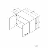 Kitchen furniture Oslo White 80 x 36 x 58 cm-1