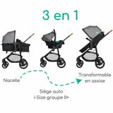 Baby's Pushchair Haze 3 in 1 i-Size Grey-4