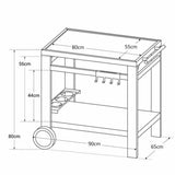 Cart Cook'in Garden Media 80 Black noir-4