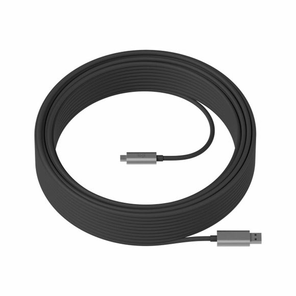 USB A to USB C Cable Logitech 939-001802 Black 25 m-0