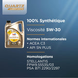 Car Motor Oil Totalenergies Quartz Ineo RCP 5 L 5W30-7