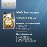 Car Motor Oil Totalenergies Quartz Ineo RCP 5 L 5W30-3