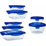 Set of lunch boxes Pyrex Cook & Go Blue Transparent-12